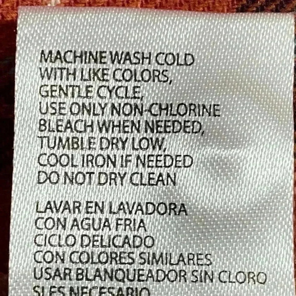 Weatherproof Vintage Long Sleeve Flannel Shirt XL Orange Pumpkin Patch Fall NWT - Picture 7 of 7